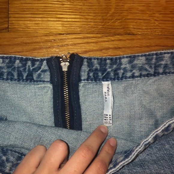 ZARA distressed denim waterfall skirt - Picture 3 of 4